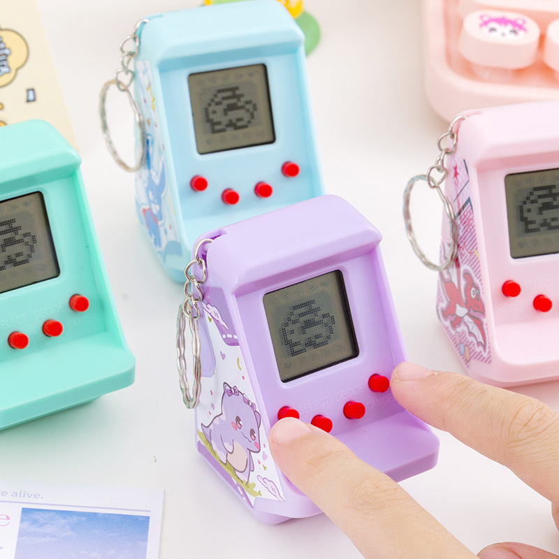 Cross-Border Arcade Electronic Pet Machine Virtual Pet Mini Handheld Electronic Pet Egg Game Machine Keychain Pendant