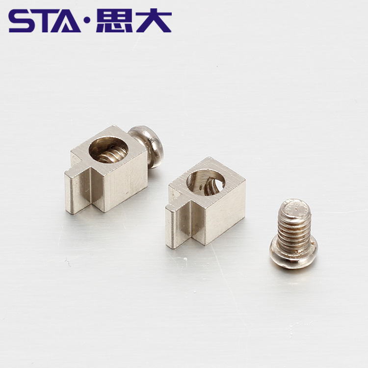 6*6*7接线端子LED铜端子一字单脚PCB板铜端子铝基板接线柱方形SMD