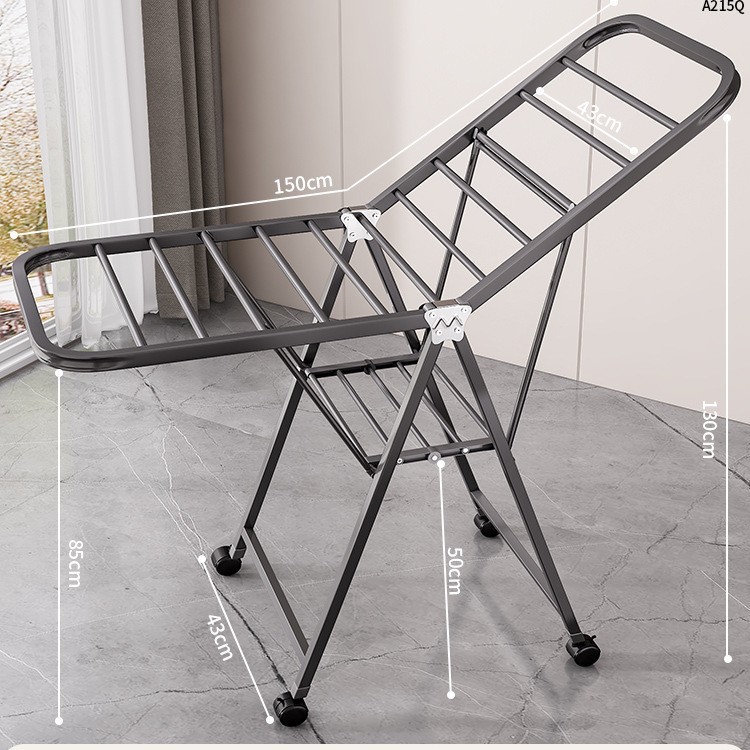 Percha de secado plegable para piso doméstico dormitorio balcón percha de secado para bebés interiores colgante de secado frío colcha de secado artefacto mágico image 9