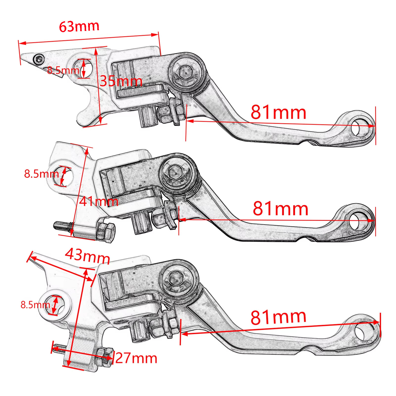 Wholesale off-road motorcycle anti-fall folding handlebar clutch lever KTM Huayang T4 Bosuer CQR CRF brake lever