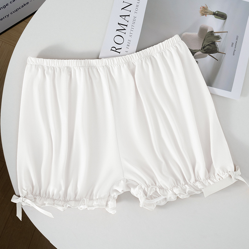 Pantalones de seguridad con linterna de seda de hielo para mujer, estilo fino de verano, pantalones de calabaza antideslumbrantes y sin rizos, pantalones de seguridad para mujer elásticos