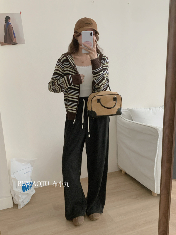 布小九秋序糯米懒懒裤慵懒舒适遮肉宽松休闲女裤直筒裤长裤拖地裤|undefined