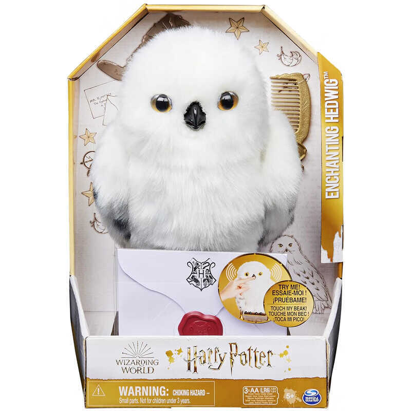 Spinmaster Harry Potter juguetes de peluche regalo interactivo Hedwig búho interactivo puzzle juguetes