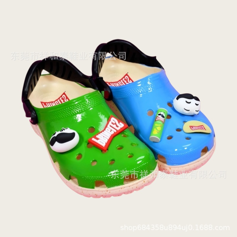 Dongdong zapatos nueva pareja Duck Duck barba papas fritas EVA suave confortable sandalinas de playa antideslizantes al por mayor