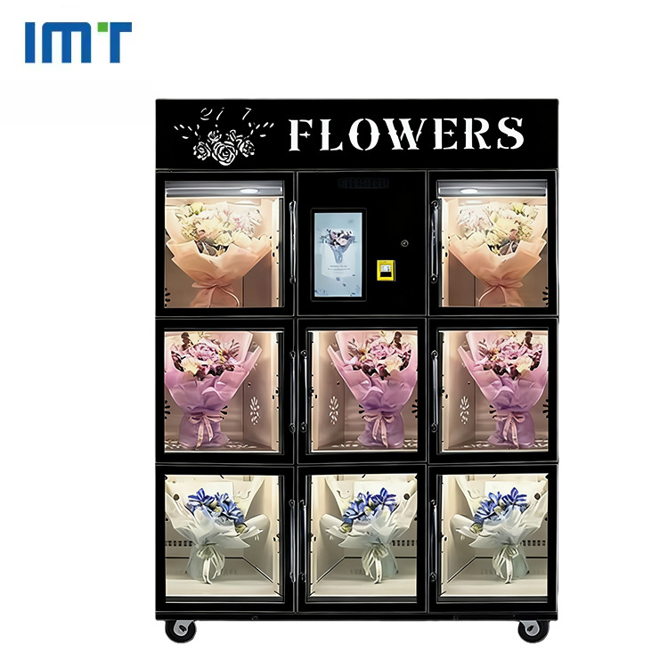 BLOOM BOX flores vending machine 24h no tripulado auto-servicio refrigeración máquina vending fresca fuente fábrica comercial