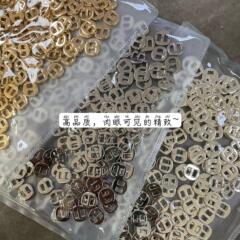 【Yi Sen】 8-shaped two-eye metal button simple small crowd shirt high quality knit cardigan clothing small buckle 