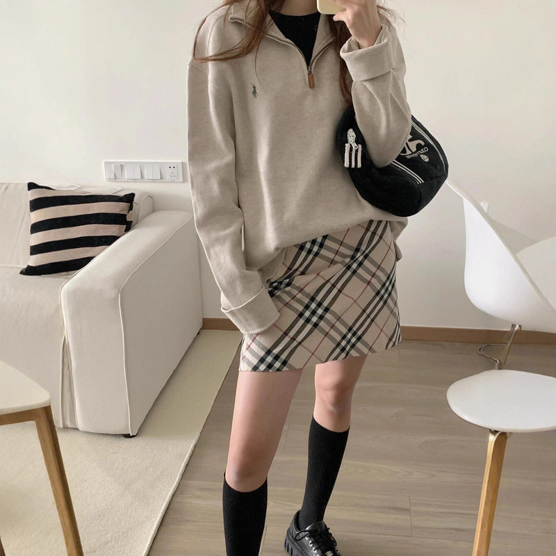 拉夫美式保罗RL小马刺绣半拉链男女同款立领长袖休闲跨境外贸卫衣|undefined