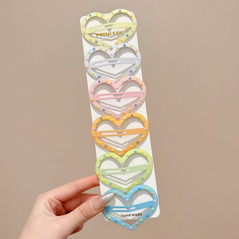 2025 verano pasador de cabello de dopamina colorido lindo frente dulce brocas de cabello rotas no lastimas brocas de cabello adornamientos para el cabello