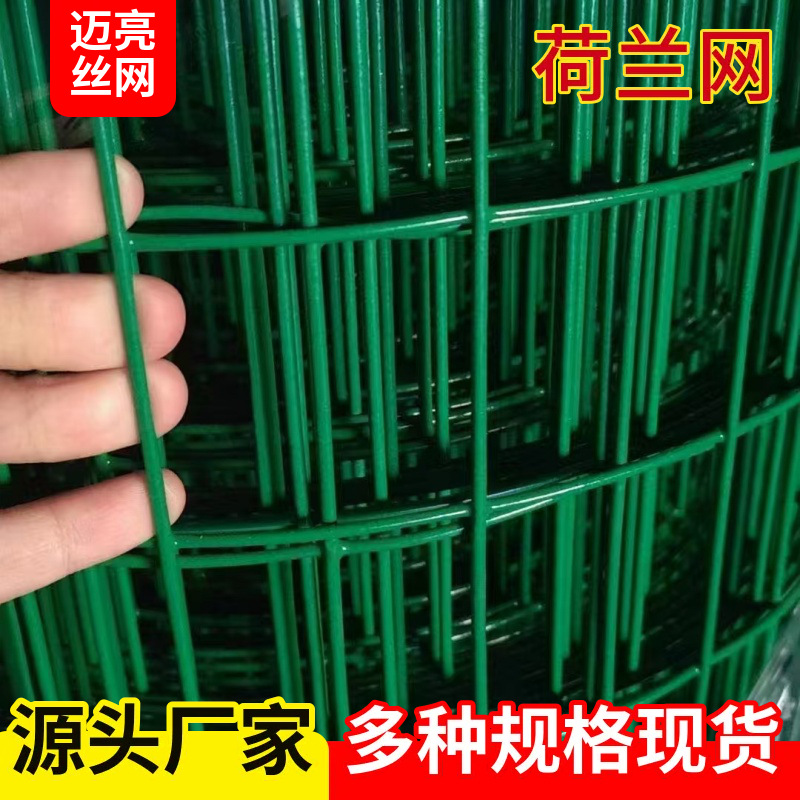 工厂批发荷兰网硬塑包塑铁丝围栏 养殖隔离防护网圈地网大量现货