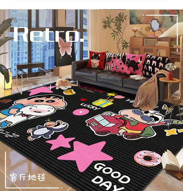 Crayon Small New Living Room Carpet Sofa Coffee Table Fit with Floor Mat Bedroom Large Area Bedside Blanket Dirty Resistant Study Foot Mat