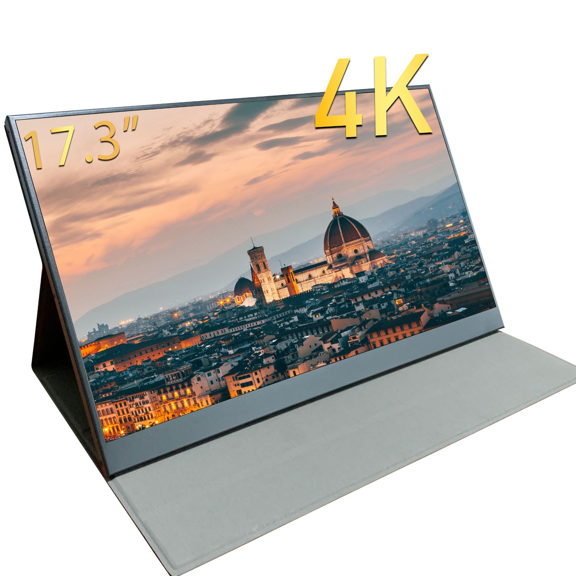 17.3inch Portable Screen 4K Ultra-High Definition Touch Display with Built-In Battery Mobile Phone and Computer Extended Secondary Screen