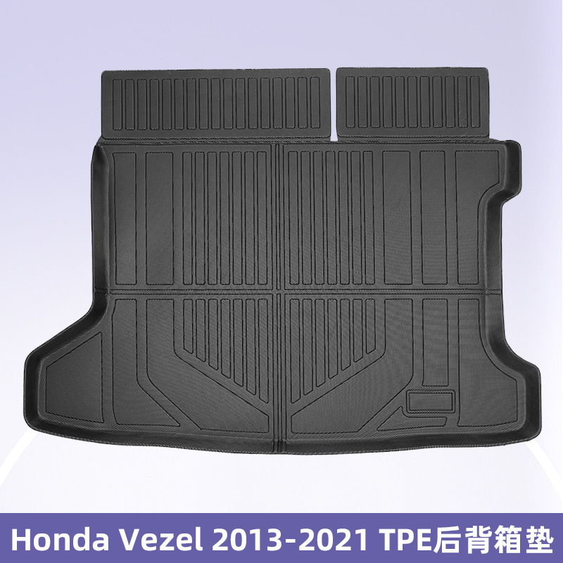 Aplicable a Honda Vezel2013 - 2021 timón derecho 3D todo el tiempo material TPE almohadilla de pie cojín del maletero