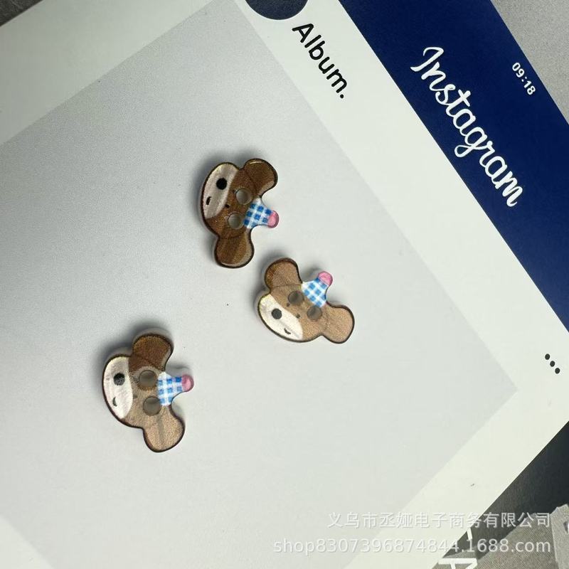 现货仿贝树脂商标吊牌字母椭圆蝴蝶结衣标高端百搭装饰纽扣60款|undefined