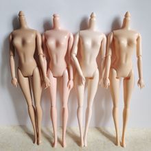 实身30厘米黑洋娃娃素体娃娃11寸女孩素体多关节巴比搪胶娃娃裸娃