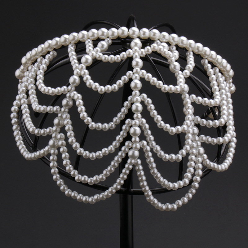 100g Weight Hair Band Hair Accessories Type 1 Piece Quantity Wedding, Stage Occasion Plastic Material Pearl Pattern Women's Gender Elegant Style Women's Elegant Pearl Plastic Hair Band 4