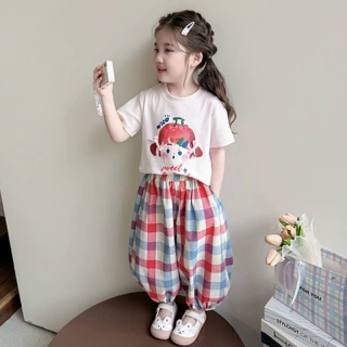 女童2026新款夏季套装儿童夏天短袖防蚊裤两件套洋气宝宝衣服夏装