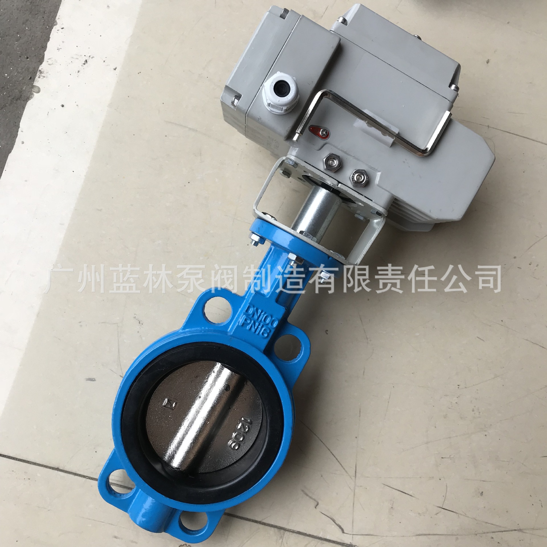 电动铸铁对夹式蝶阀 D971X-16Q 电动排污蝶阀 防爆电动蝶阀