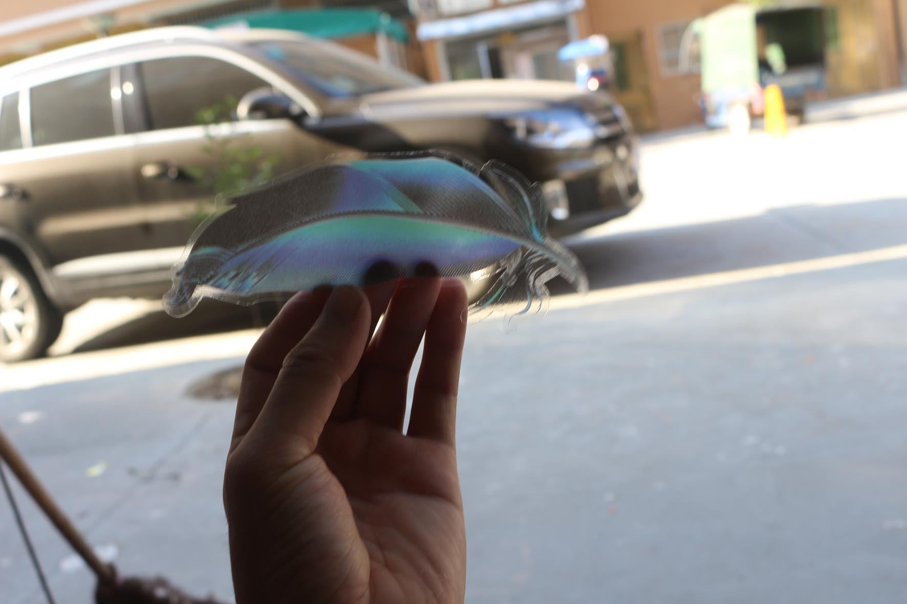 Fábrica al por mayor pluma coche pegatinas coche DIY personalidad pluma pegatinas rasguño decorativo coche pegatinas