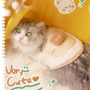 Cat clothes wholesale autumn and winter cloth cat warm vest velvet pet clothes kitten kitten kitten anti-hair