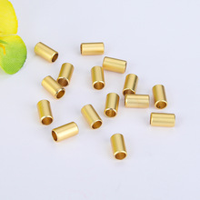 古法金配饰强保色直管桶珠diy手工手链项链串珠饰品管套沙金配件