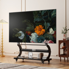 テレビ移動スタンド実木テレビ盤客間プーリー芸術ハンガー75/85/98/100インチ共通