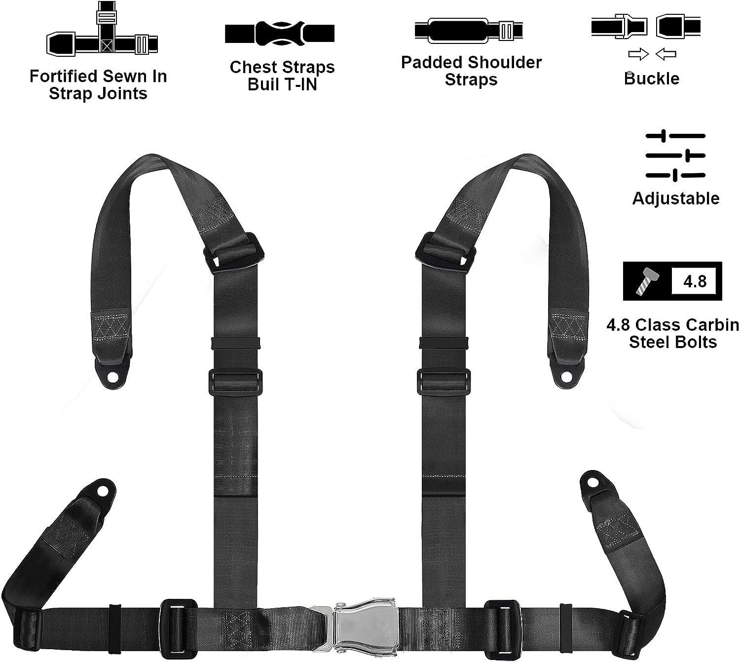 Kart bumper car racing seat four-point seat belt amusement equipment children adult adjustable safety belt