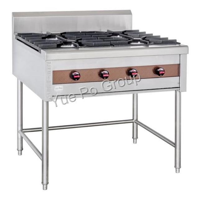 富利天然气四头双圈平头炉(安全掣)