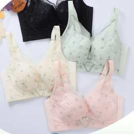 空调杯6965#精致刺绣蕾丝文胸轻薄无痕薄BC杯聚拢尾货内衣批发特