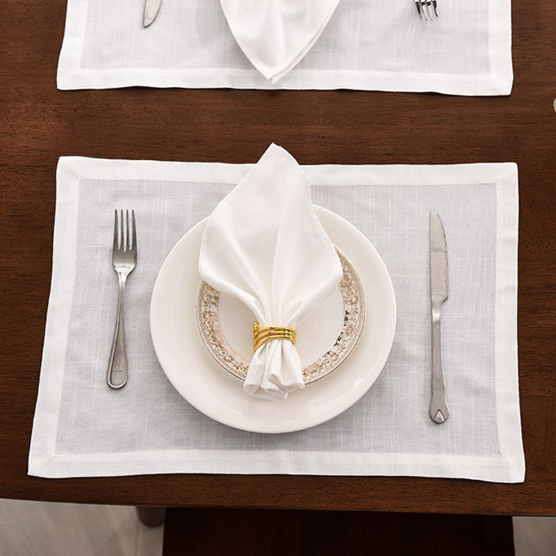 Servillas de algodón transfronterizas lino almohadilla de comedor occidental fiesta doméstica decoración de escritorio de varios tamaños para la cocina