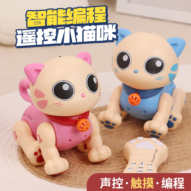 Control remoto inteligente para niños programación de juguetes acrobacias electrónicas mascotas robot regalos de voz gatos al por mayor