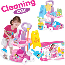 兒童清潔手推車套裝過家家電動吸塵器生活家電掃地潔具玩具批發