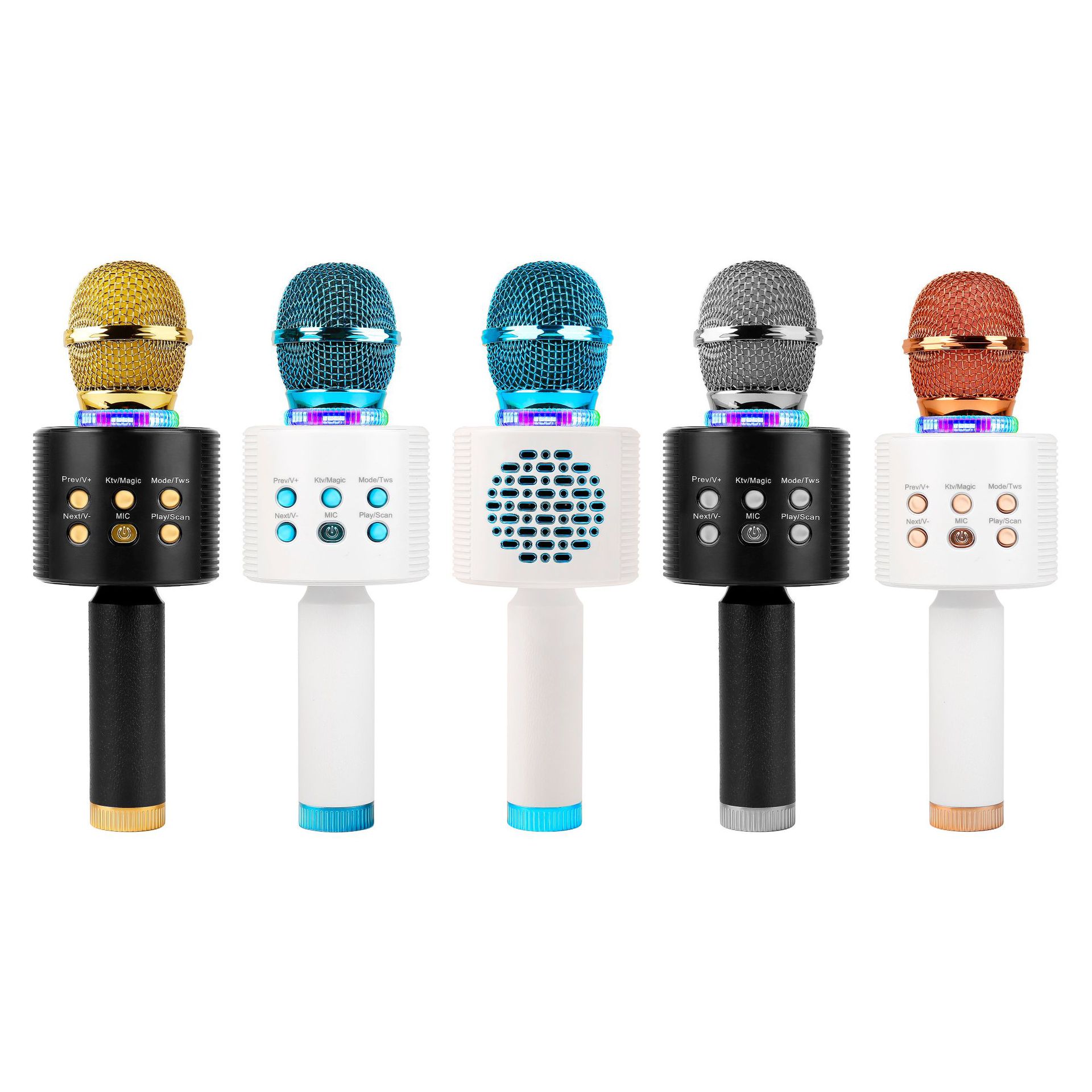 New wireless Bluetooth microphone universal karaoke microphone audio integrated handheld singing microphone children gift cross-border