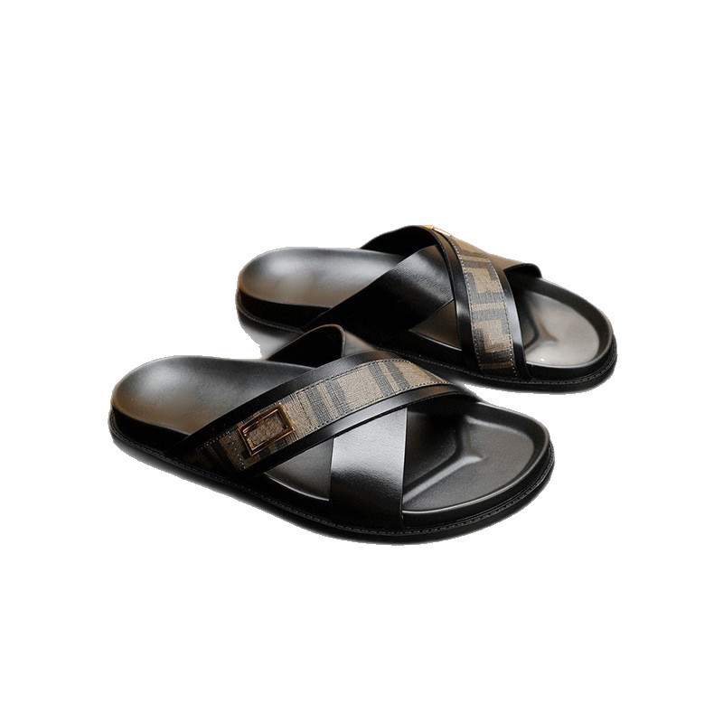 Sandalias de Vestir para Hombre de Piel de Vaca, Suela de Caucho, Antideslizante, Aumento de Altura, para Verano image 6