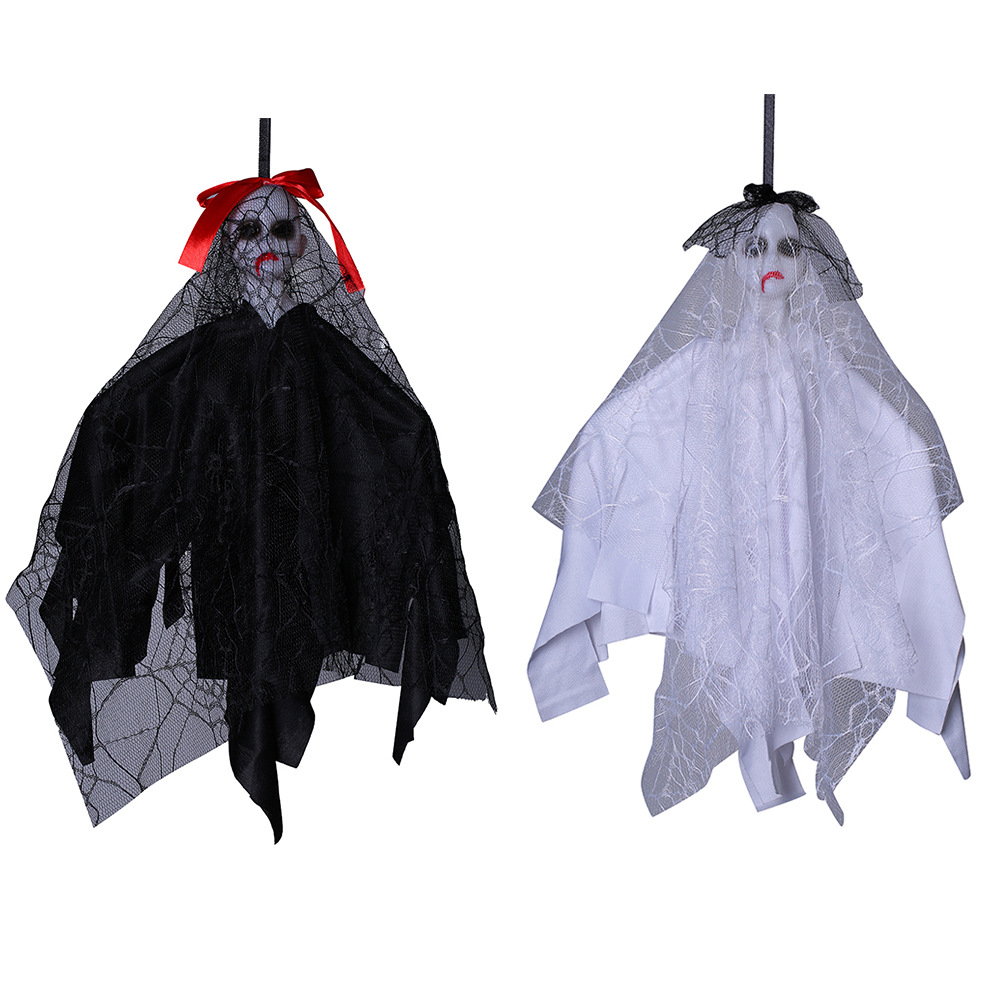 Decoraciones de Halloween fantasmas novia colgando fantasmas casa embrujada fiesta horrores accesorios decoración cráneo colgando fantasmas transfronterizos