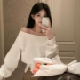 春秋新款小众大领口卫衣
