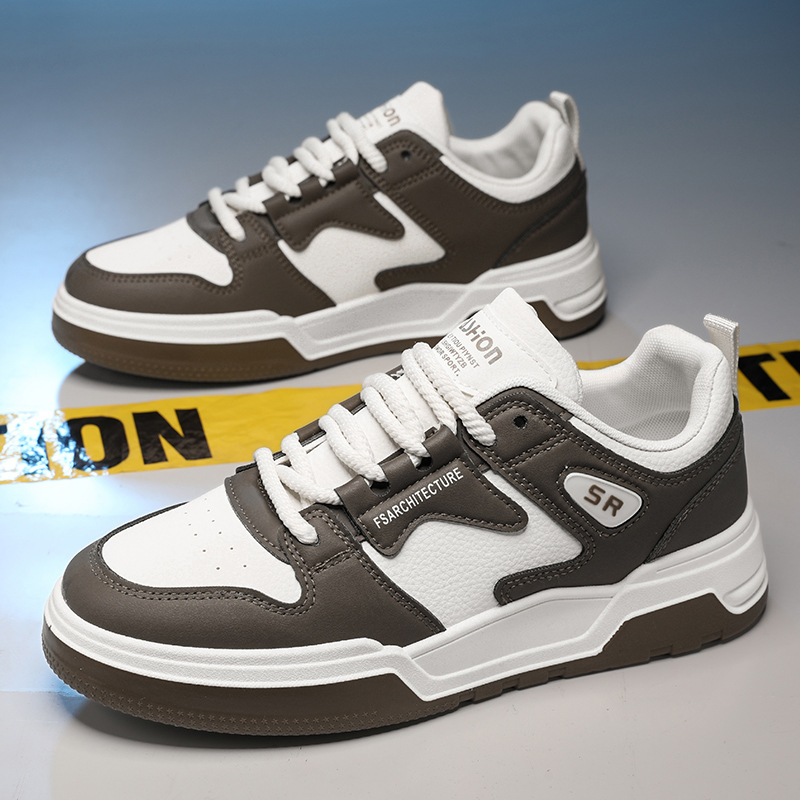 Men's 2024 Spring New Skate Shoes, Korean Style Trendy Bagel Shoes, Casual Sports Shoes for Men, Fashion Papal Shoes for Men