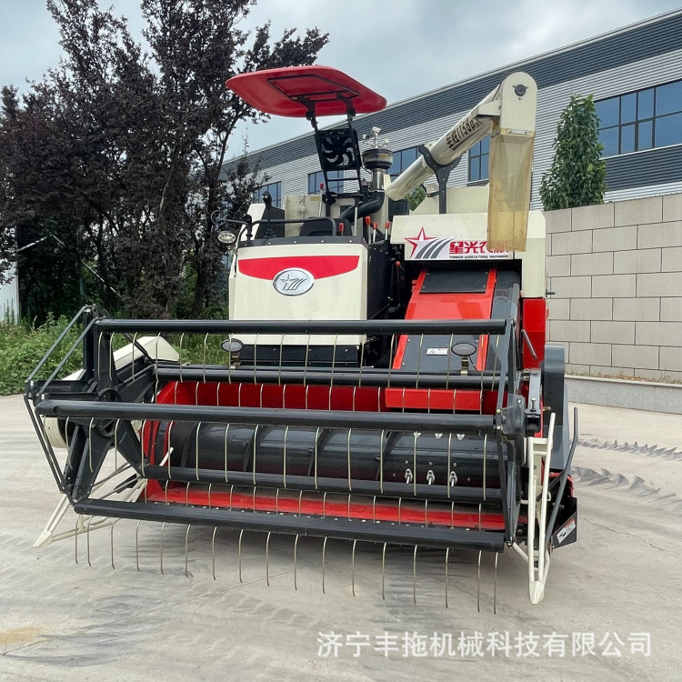 星光1158Pro全喂入式联合收割机 120马力履带水稻谷子联合收割机