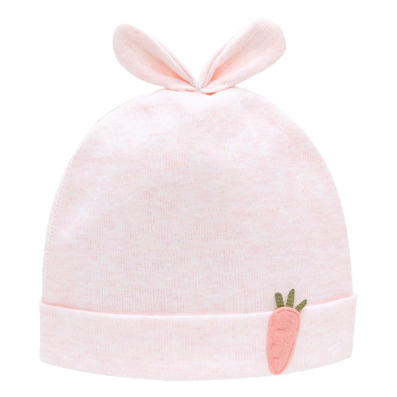 Новая новорожденная двойная шапка из чистого хлопка без костей из кролика, мужская и женская детская Весенняя и Осенняя шапка с полной луной оптом