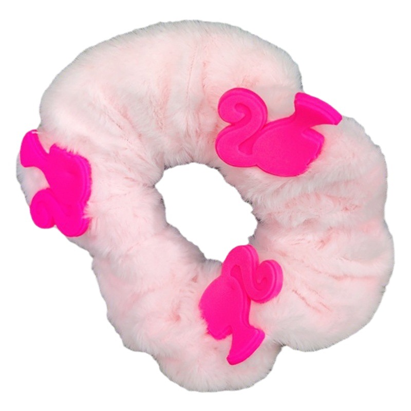 Dopamina dulce y picante Barbie Rosa mullida carta intestino grueso banda de pelo chica princesa cuerda de pelo Rosa rojo blanco tocado