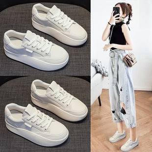Internet Celebrity 2025 Spring New Korean Style Women's Shoes, Versatile and Super Popular Casual Sports Popular Ins Trendy White Shoes
