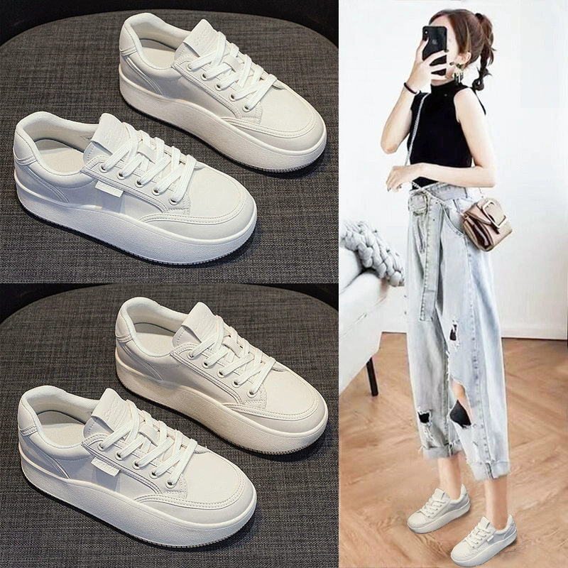Модные женские кроссовки в корейском стиле, весна 2025, универсальные, очень популярные, повседневные, спортивные, хит продаж, в стиле Ins, белые