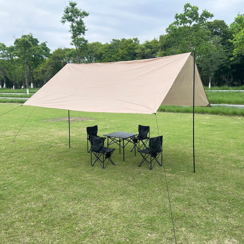 Outdoor Canopy Tent Camping Sunshade Tarp Folding Portable Large Canopy for 4-8 People