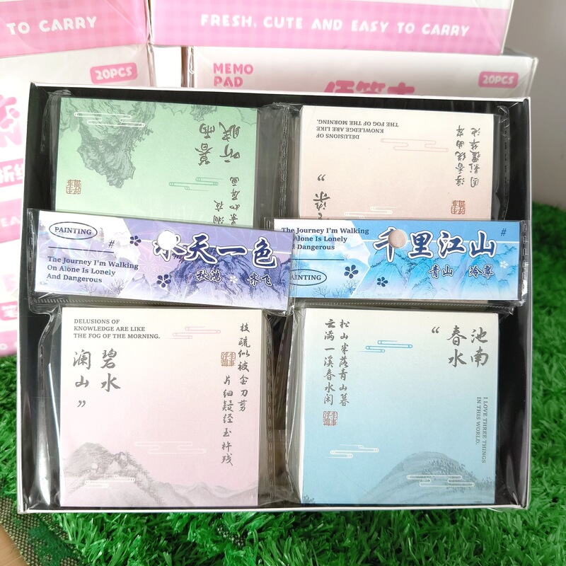 Cartoon Sticky Notes for Scenery, Memo Stickers, Reusable Sticky Notes, Cute Memo Labels