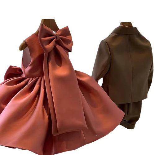 Girls' 1st Birthday Dress, Elegant Everyday Birthday Dress for Baby Girls, Flower Girl Puff Dress, Children's Birthday Princess Dress