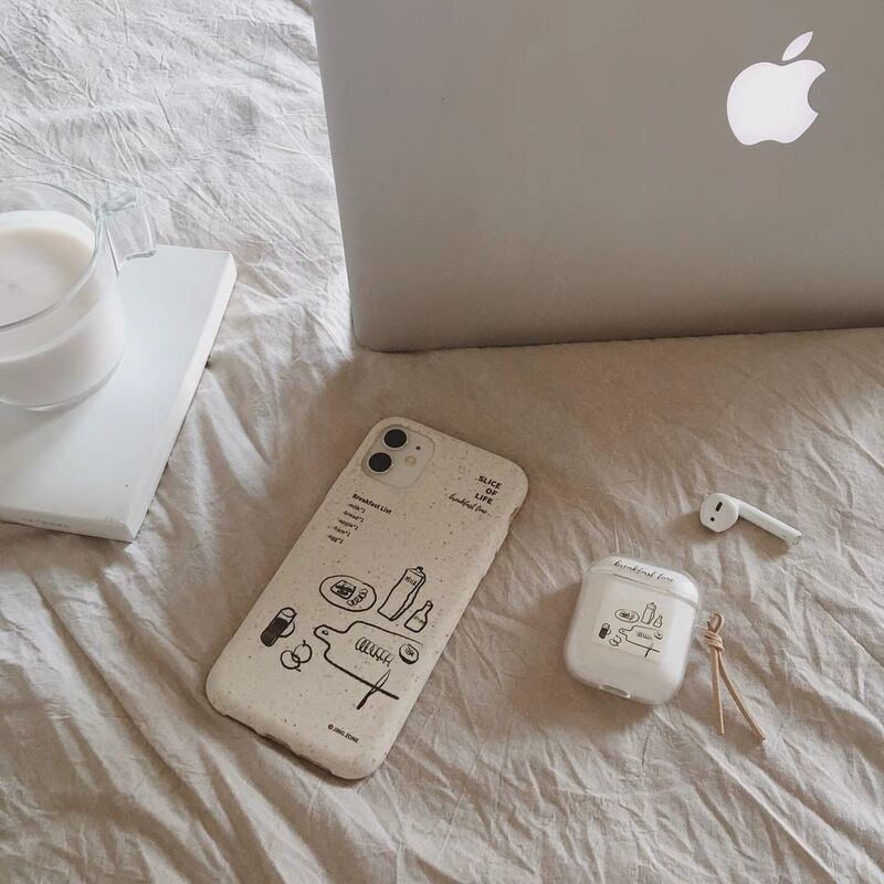 Suitable for breakfast time ins niche biodegradable iPhone13promax phone case Apple 12/soft case 16