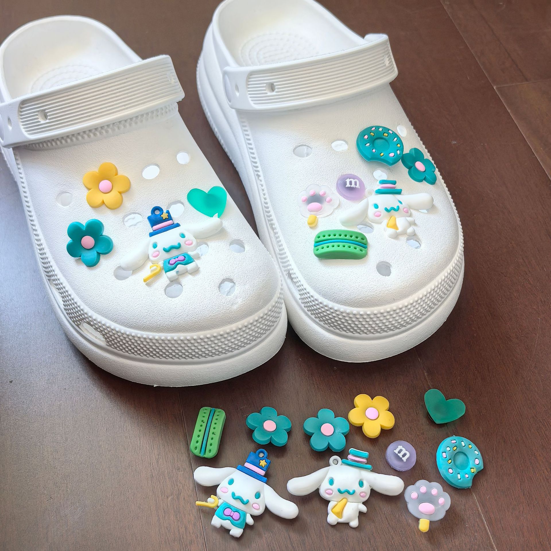 Nezha 多用途 DIY アクセサリー装飾取り外し可能な下駄バックル靴の花