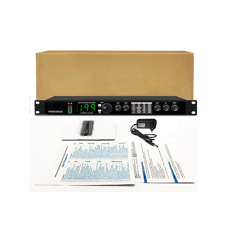 (2개) 전문 디지털 리버브 멀티 효과 DSP 프로세서 오디오 프로세서 이퀄라이저 보컬 마이크