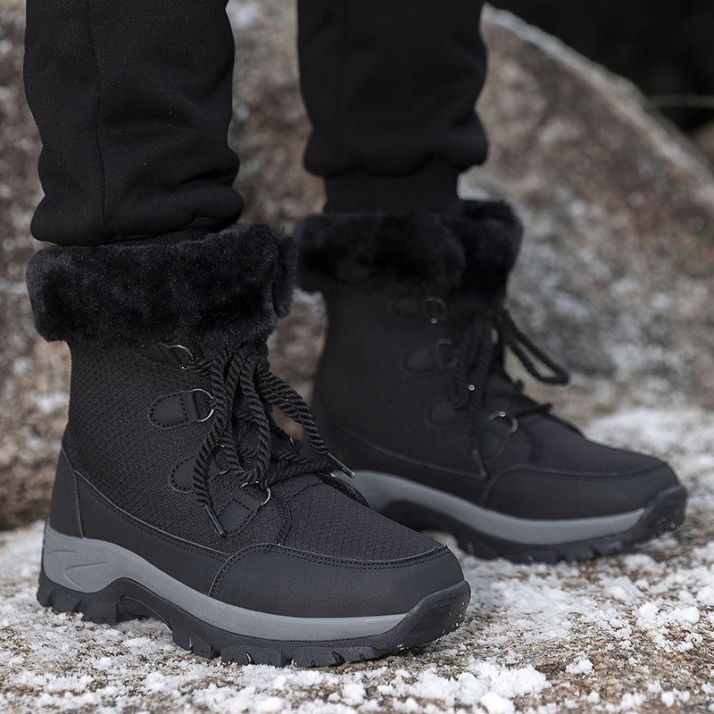 Snow Boots, High Top Men's And Women's Hiking Shoes, Cotton Shoes_voghion.com