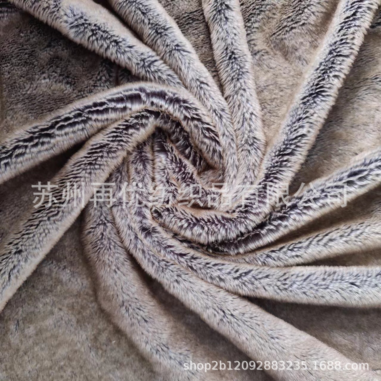 再优三色毛 人造长毛绒毛皮涤纶面料 秋冬服装家纺毛毯靠垫面料|ms