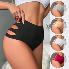 女性用クロスボーダーシームレスミッドウエストブリーフ、お腹引き締め、ヒップアップ、中空女性用下着、通気性のあるヨーロッパとアメリカのヨガ大きいサイズの下着